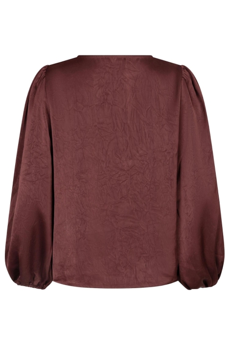 Ydence bruine dames t-shirt | Achteraanzicht