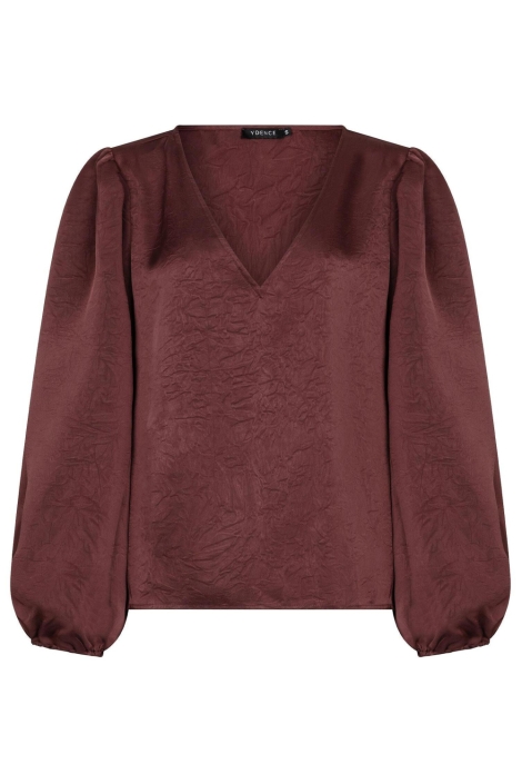 Ydence bruine dames t-shirt | Vooraanzicht