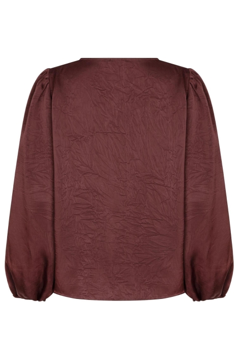 Ydence bruine dames t-shirt | Achteraanzicht