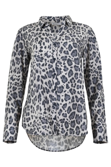 Maicazz grijze dames blouse | Vooraanzicht