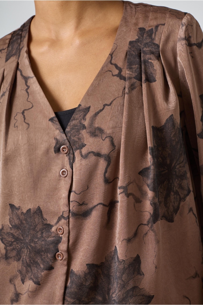 SisterS point bruine dames blouse | Close up