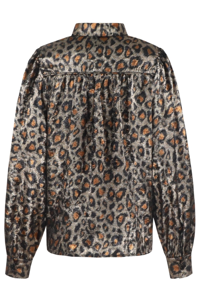 C&S The Label camel dames blouse | Achteraanzicht