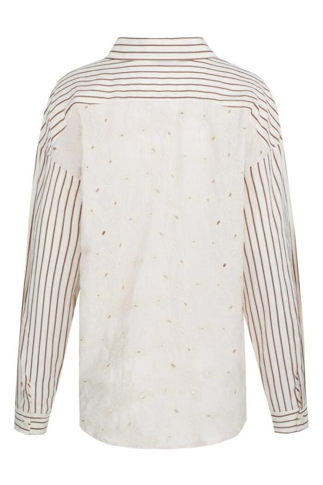 C&S The Label beige dames blouse | Achteraanzicht