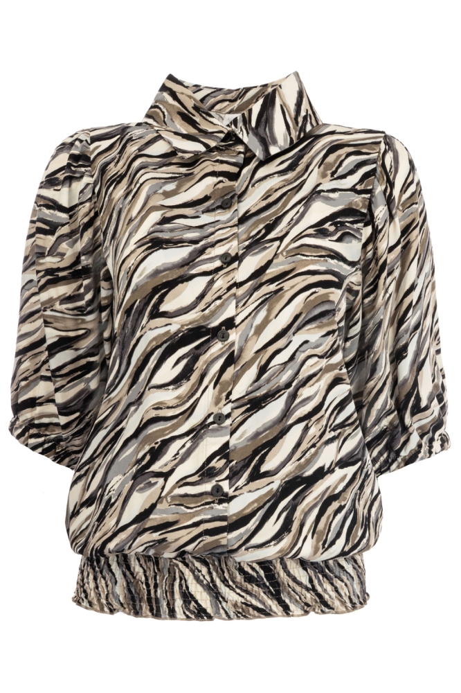 NED zwarte dames blouse | Vooraanzicht