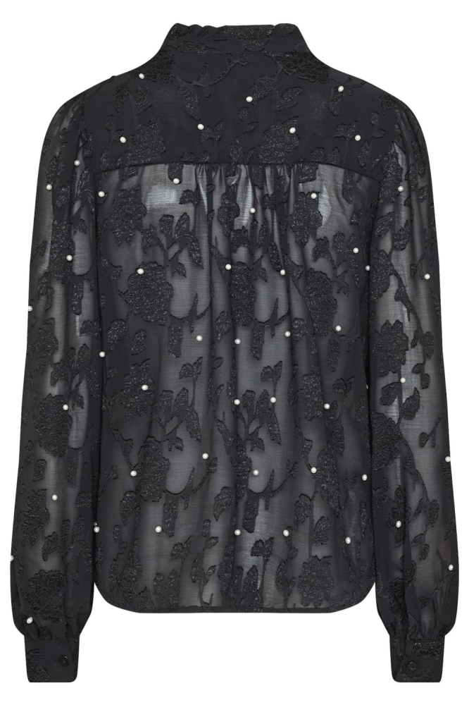 SisterS point zwarte dames blouse | Achteraanzicht