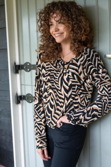 FOS Amsterdam T-shirt ANNA STRAW 6721 215 CAMEL