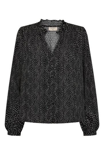 Freequent Blouse FQADNEY BLOUSE 206685 BLACK W. MOONBEAM