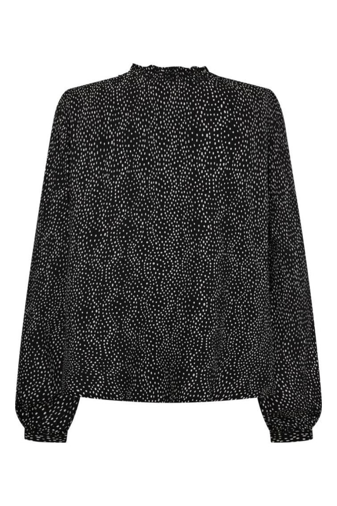 Freequent zwarte dames blouse | Achteraanzicht