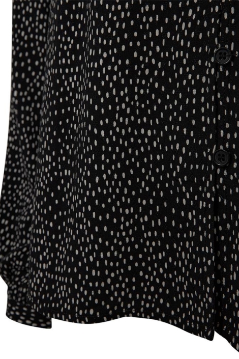 Freequent zwarte dames blouse | Close up