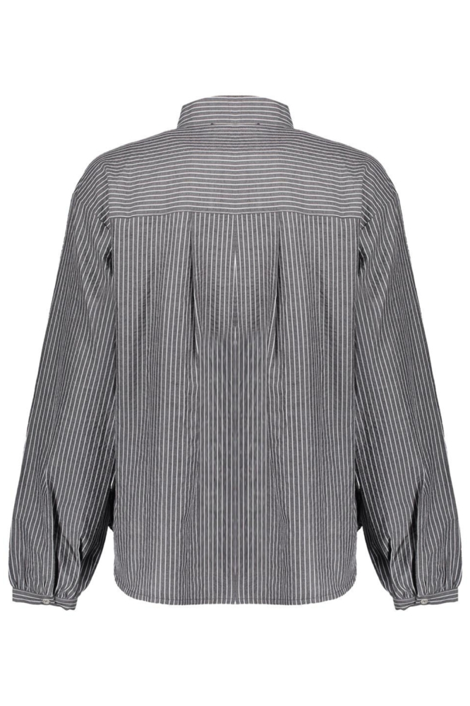 Geisha grijze dames blouse | Achteraanzicht