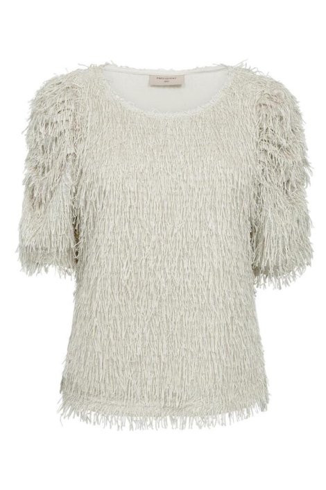 Freequent beige dames blouse | Vooraanzicht