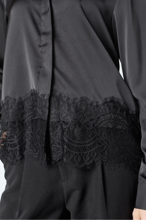 SisterS point zwarte dames blouse | Unique Selling Point