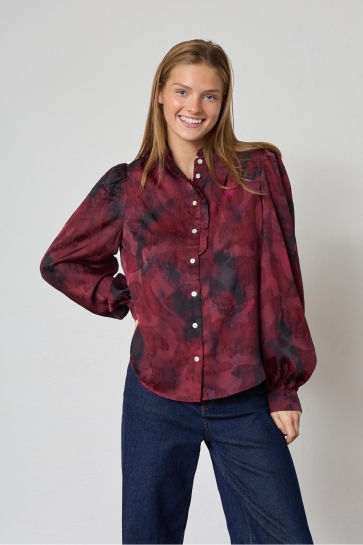 SisterS point Blouse VIRSA SH15 19519 BORDEAUX BLURRED