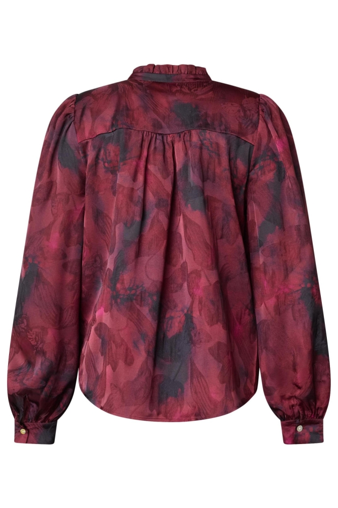 SisterS point bordeaux dames blouse | Achteraanzicht