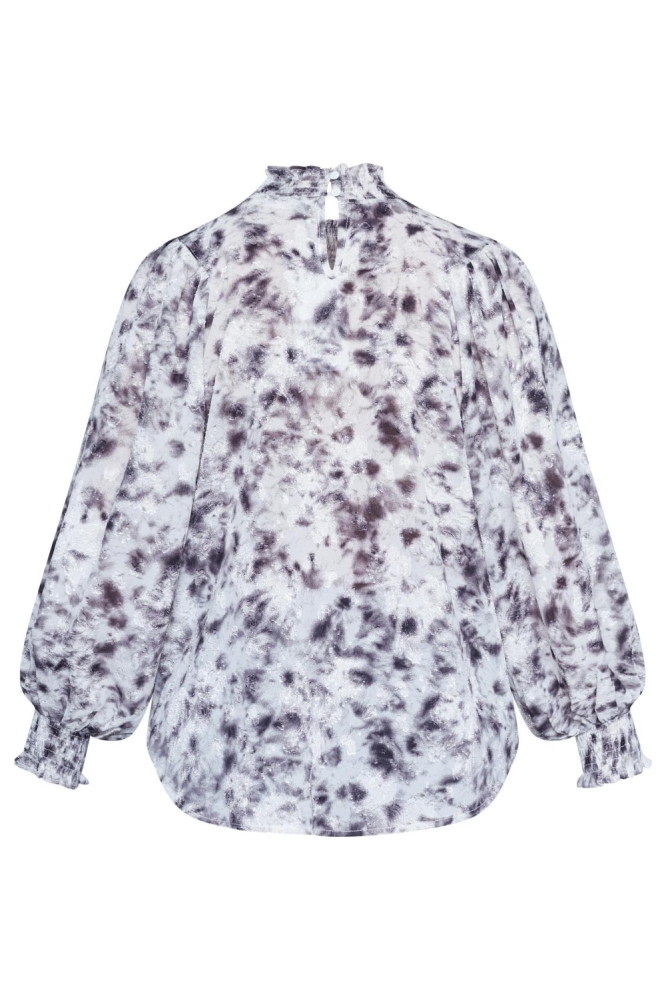 SisterS point grijze dames blouse | Achteraanzicht