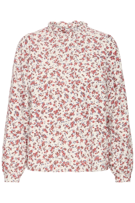 Ichi beige dames blouse | Vooraanzicht