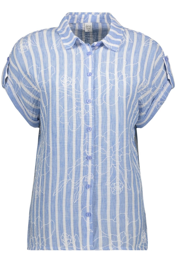 NED blauwe dames blouse | Vooraanzicht