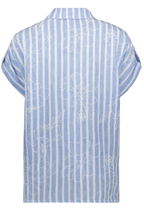 NED blauwe dames blouse | Achteraanzicht