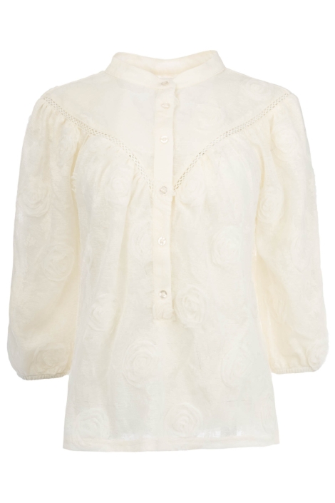 NED ecru dames blouse | Vooraanzicht