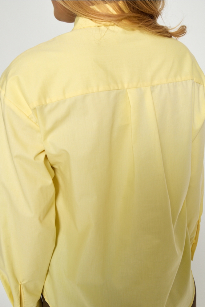 Peppercorn gele dames blouse | Close up