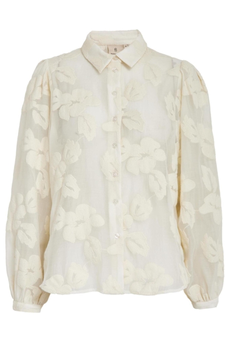 Peppercorn ecru dames blouse | Vooraanzicht