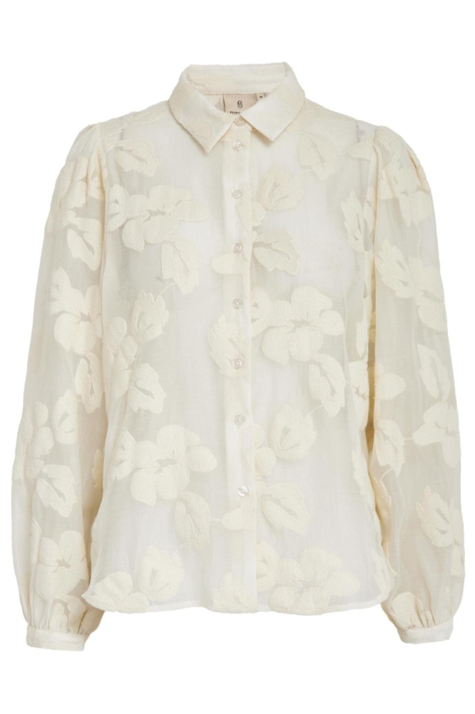 Peppercorn ecru dames blouse | Vooraanzicht