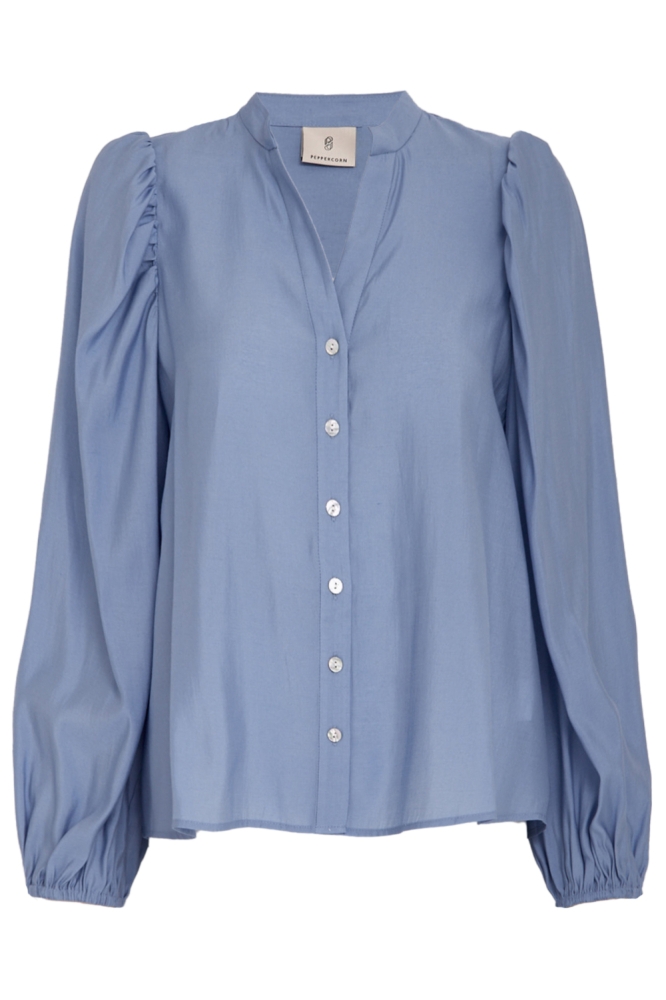 Peppercorn blauwe dames blouse | Vooraanzicht