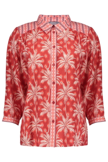 Geisha BLOUSE MET PRINT 63211 20 RED/ECRU