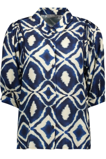 Geisha Blouse BLOUSE MET PATROON 63120 20 ECRU/NAVY