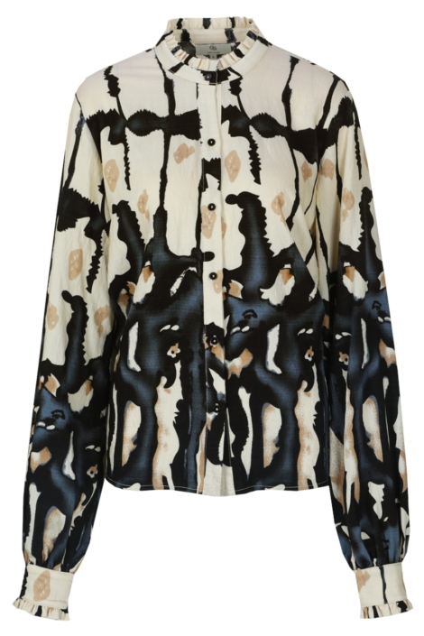 C&S The Label zand dames blouse | Vooraanzicht