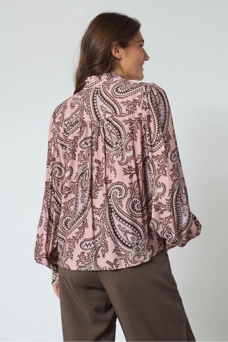 SisterS point roze dames blouse | Model achteraanzicht