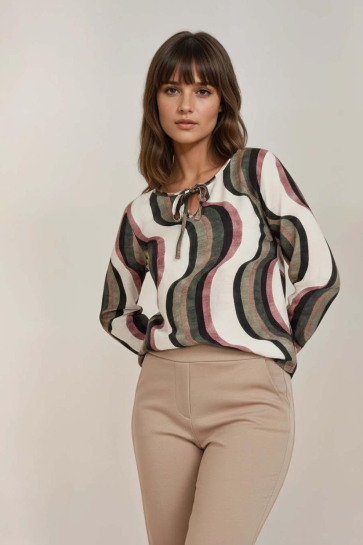 FOS Amsterdam Blouse LEXI WAVE 7650 320 ARMY