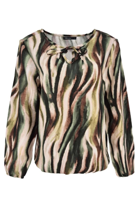 FOS Amsterdam groene dames blouse | Vooraanzicht