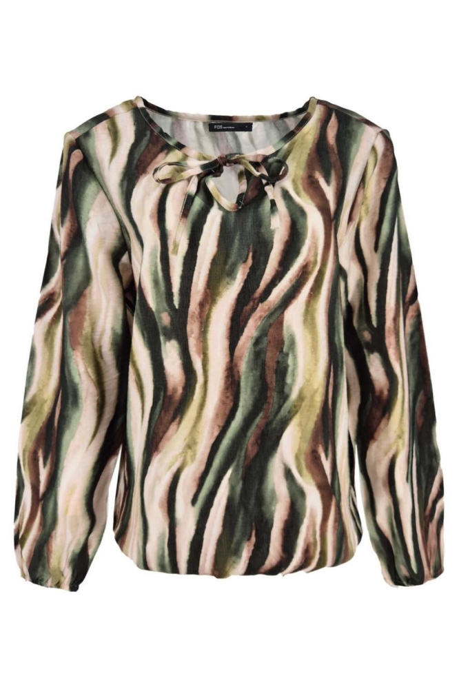 FOS Amsterdam groene dames blouse | Vooraanzicht