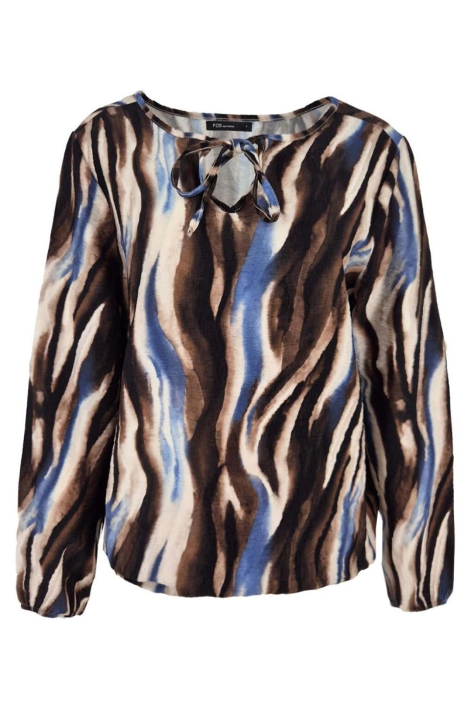 FOS Amsterdam multi color dames blouse | Vooraanzicht