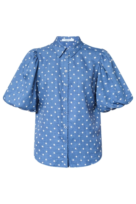 SisterS point blauwe dames blouse | Vooraanzicht