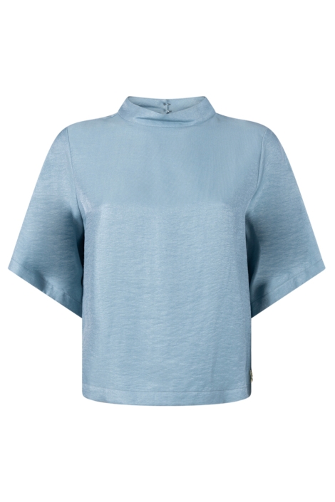 Juffrouw Jansen blauwe dames blouse | Vooraanzicht