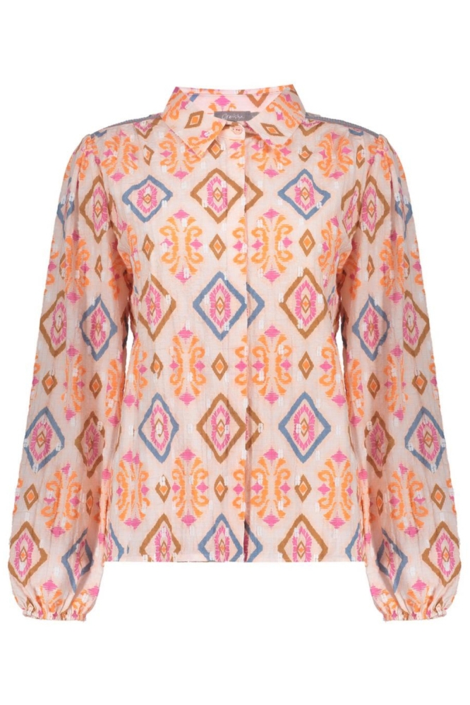 Geisha roze dames blouse | Vooraanzicht