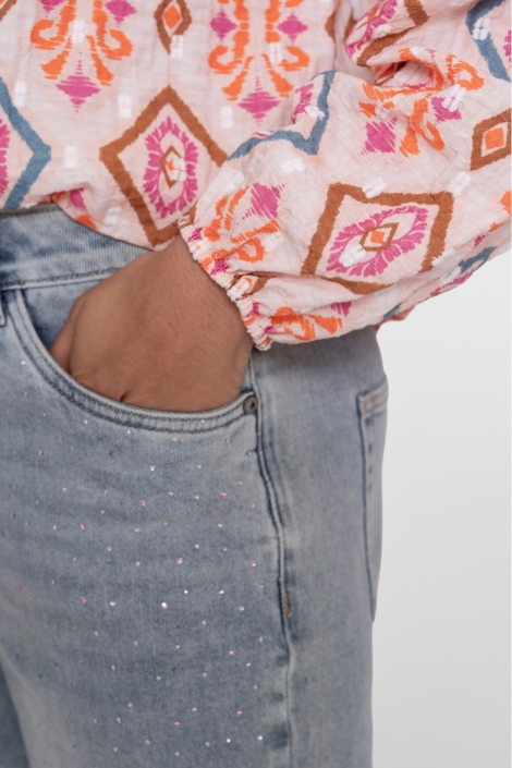 Geisha roze dames blouse | Unique Selling Point