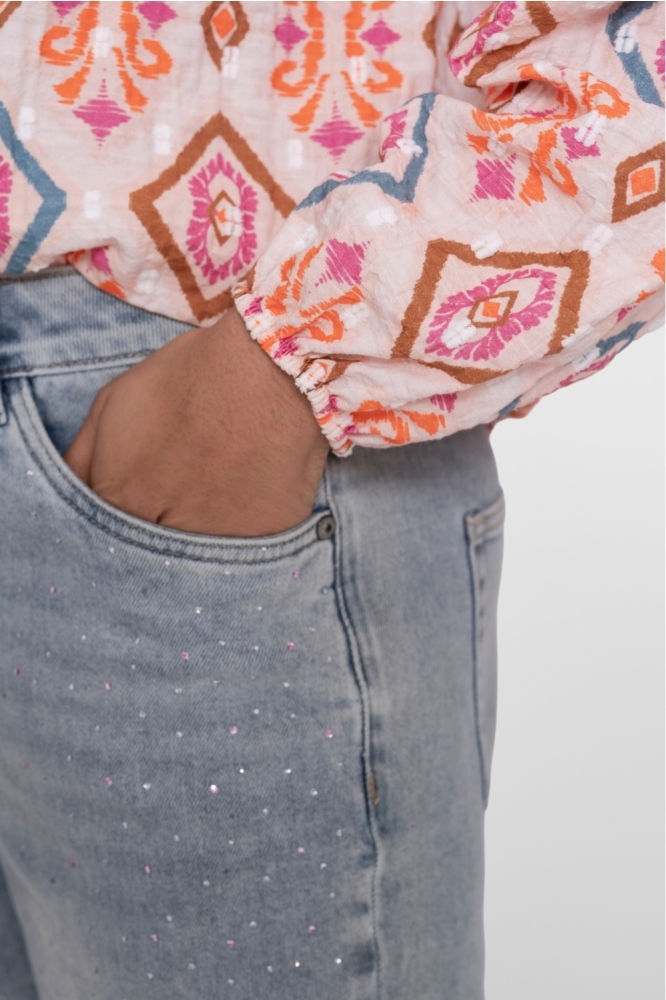 Geisha roze dames blouse | Unique Selling Point