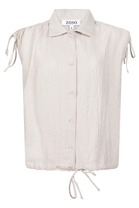 Zoso beige dames blouse | Vooraanzicht