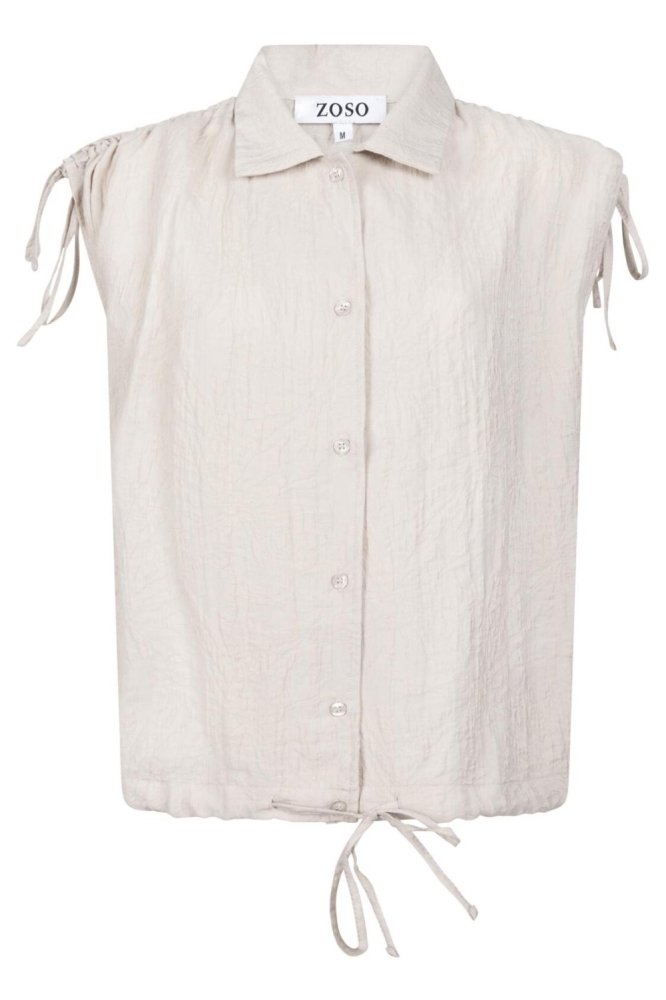 Zoso beige dames blouse | Vooraanzicht