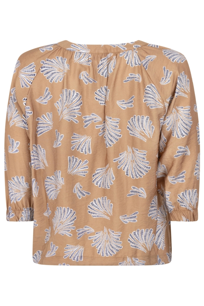 Zoso camel dames blouse | Achteraanzicht