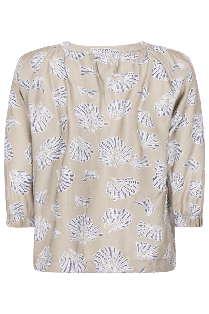 Zoso zand dames blouse | Achteraanzicht