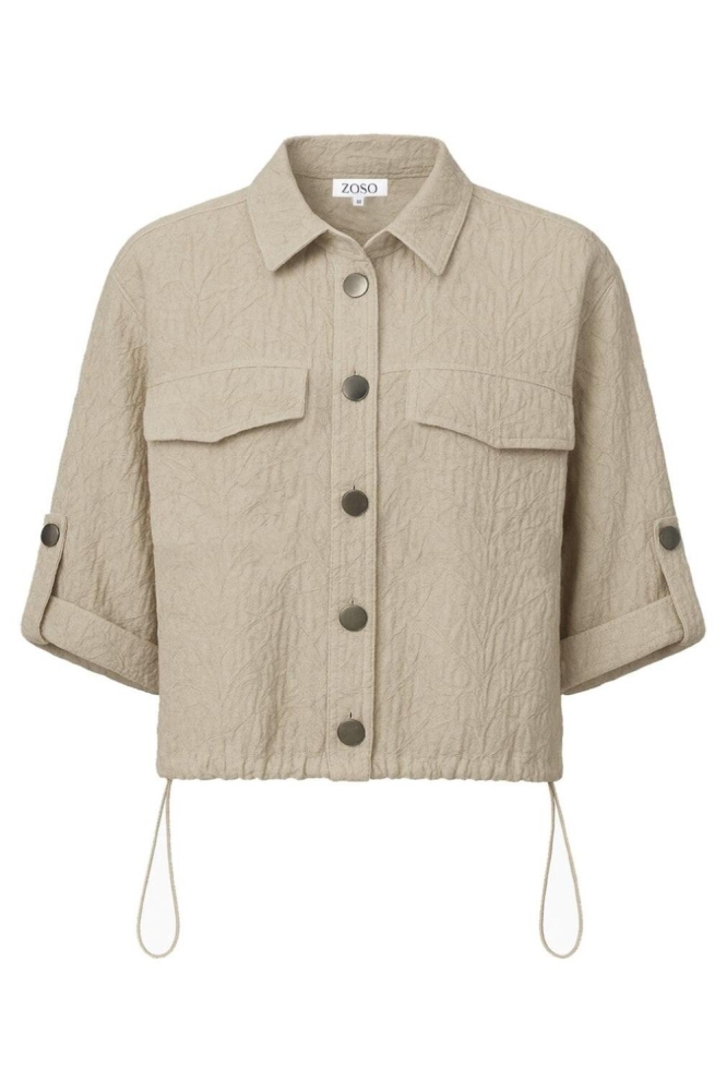 Zoso zand dames blouse | Vooraanzicht