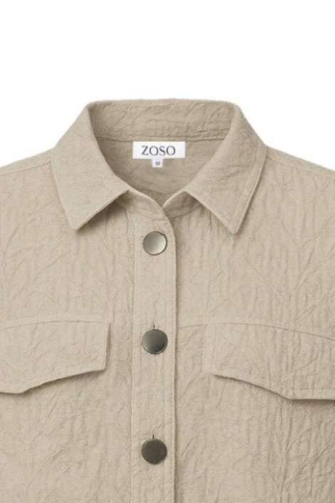 Zoso zand dames blouse | Close up