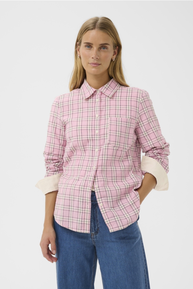 Part Two roze dames blouse | Model vooraanzicht
