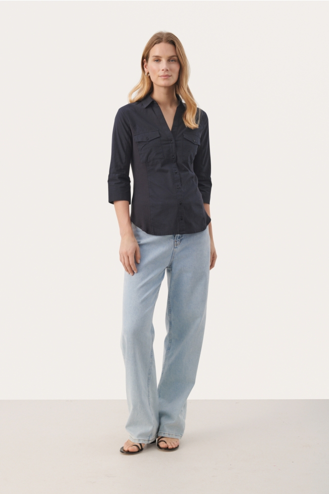 Part Two blauwe dames blouse | Model