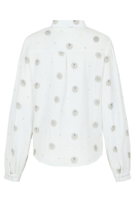 C&S The Label witte dames blouse | Achteraanzicht