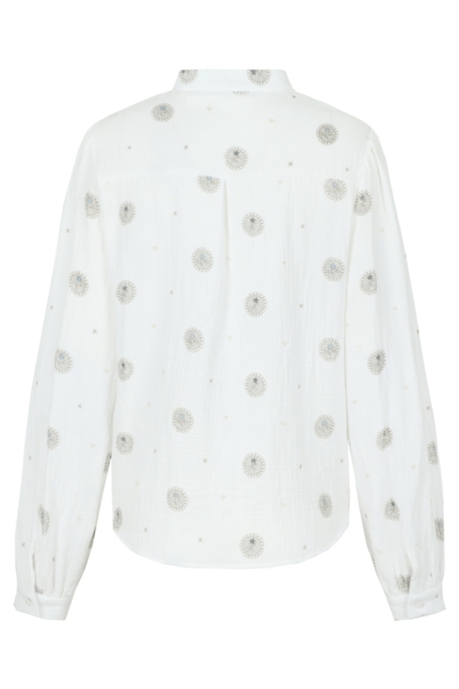 C&S The Label witte dames blouse | Achteraanzicht